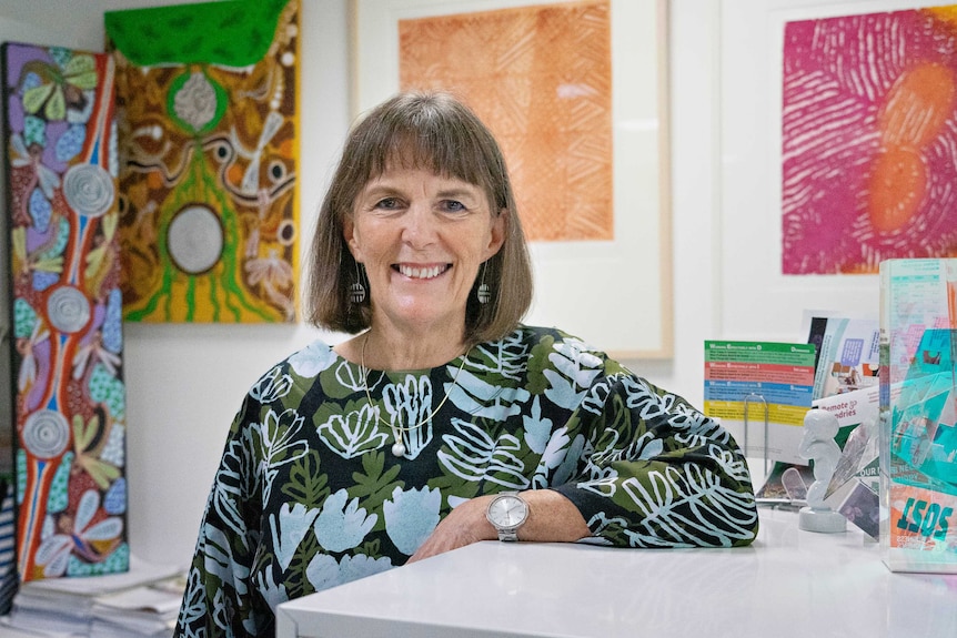 Professor Amanda Leach in her office.