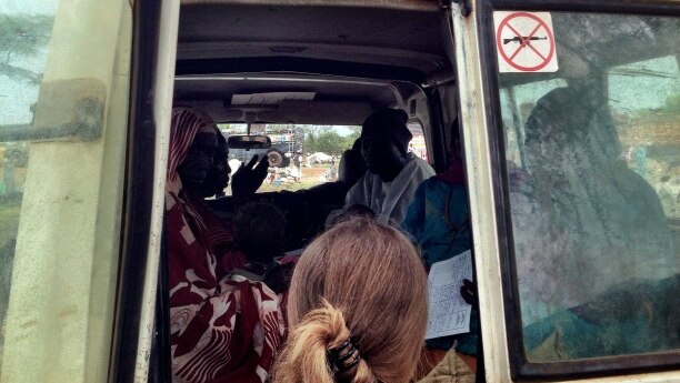 Two malnourished children and a pregnant woman in labour are transferred to Jamam camp hospital.