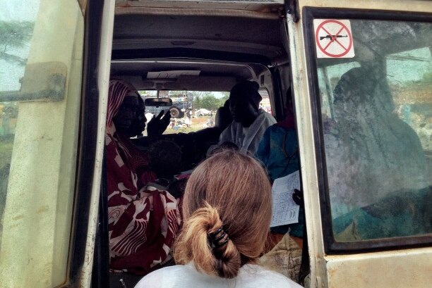 Two malnourished children and a pregnant woman in labour are transferred to Jamam camp hospital.