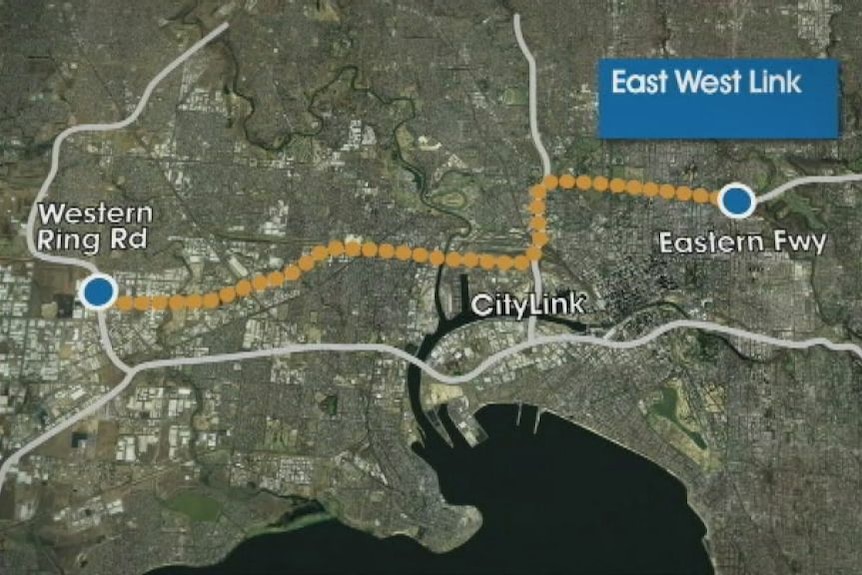 A map of the East West Link