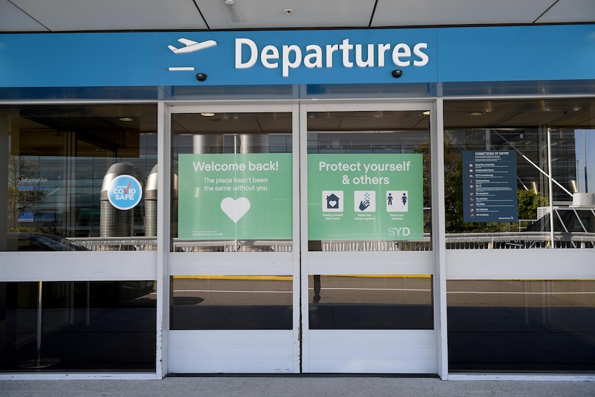 Departures gate at Sydney Airport