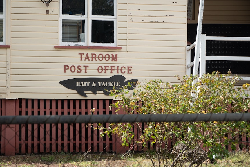 Taroom's Post Office and fishing tackle building, Taroom, November 2021.