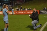 Retiring W-League player gets engaged on pitch after final game