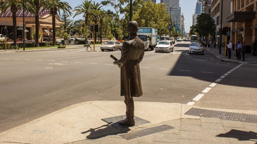 Where St George's Terrace meets Adelaide Terrace, Perth.