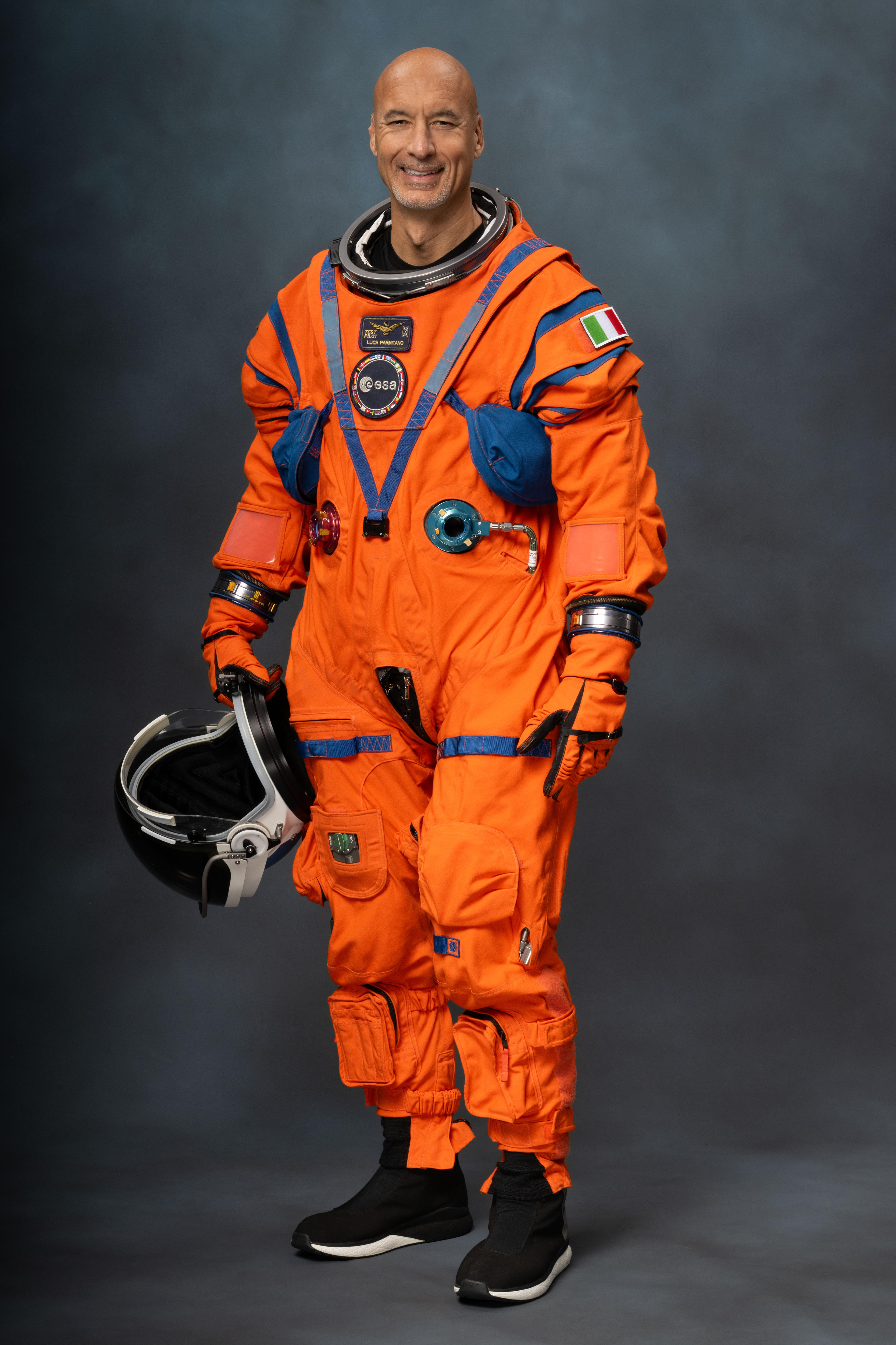 Italian astronaut in space suit