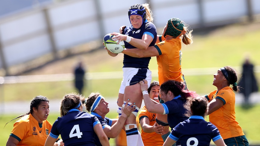 Les Wallaroos s’imposent 14-12 contre l’Ecosse à la Coupe du monde de rugby féminin