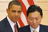 US President Barack Obama and Japanese Prime Minister Yukio Hatoyama attend a joint press conference