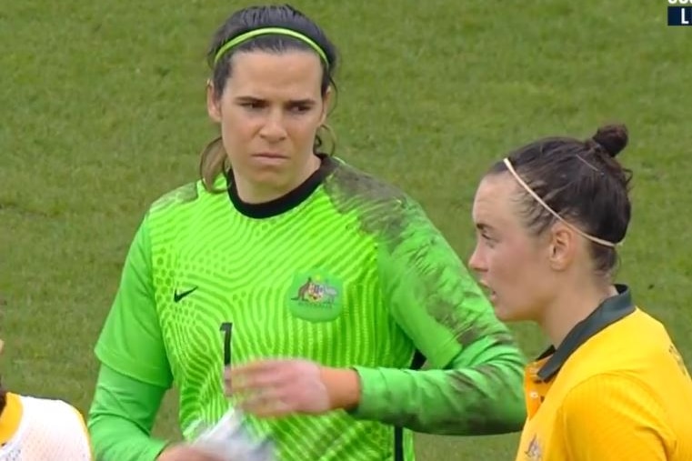 Two Matildas players discuss their loss to Germany.