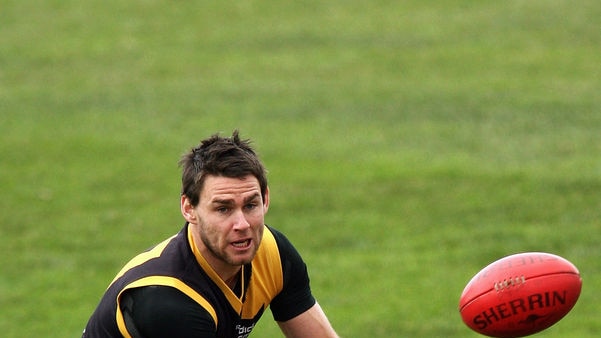 Newman handballs at training