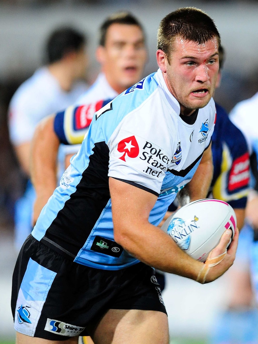 Broderick Wright in action for Cronulla