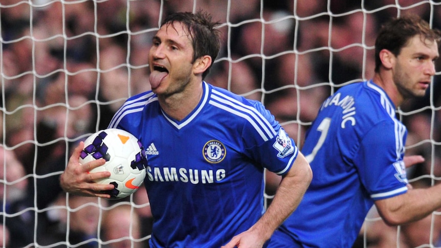 Frank Lampard celebrates a Chelsea goal