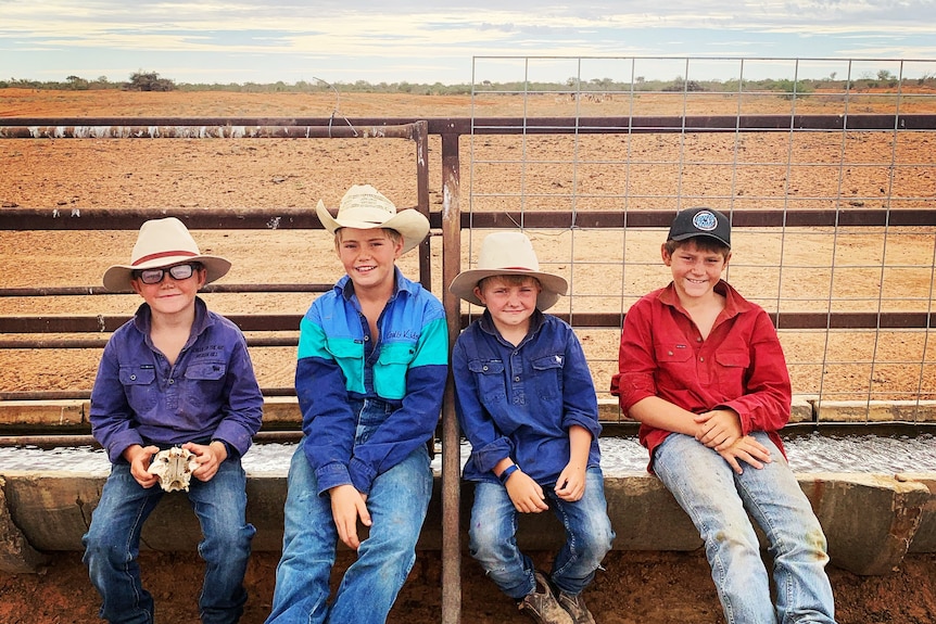 Four Siemer boys on Coally Station