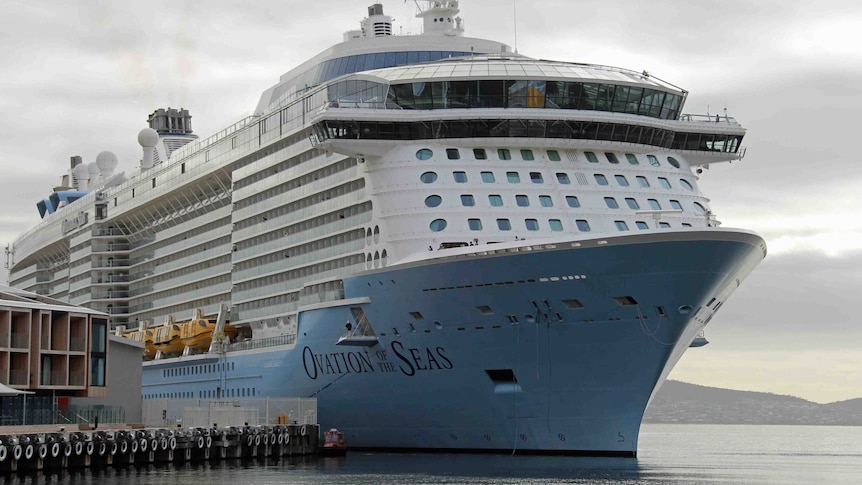 Ovation of the Seas docked in Hobart