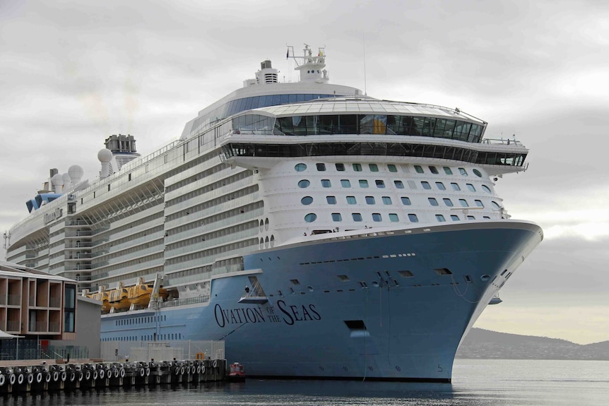 Ovation of the Seas docked in Hobart