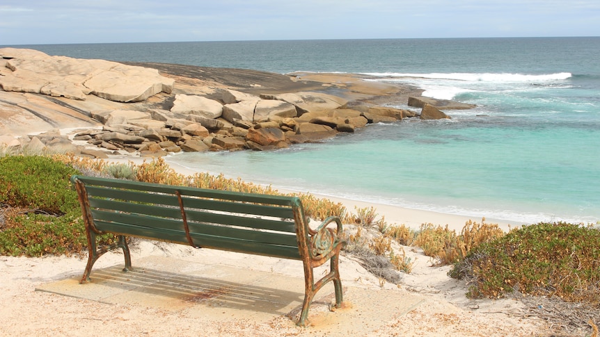 A seat overlooking Salmon Beach