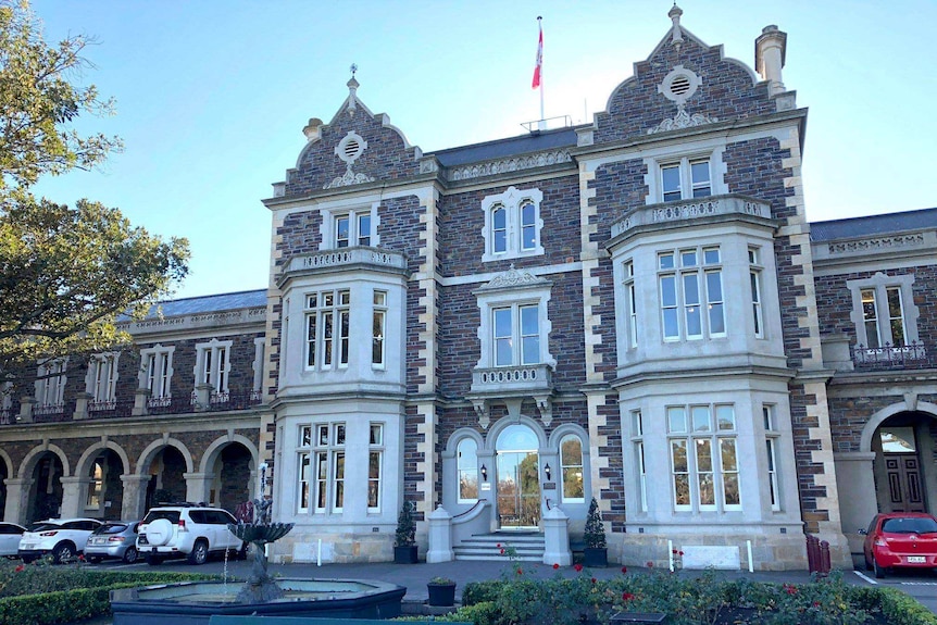The front of the main building at Prince Alfred College in Adelaide