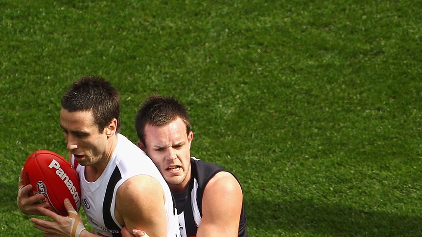 Magpie Nathan Brown last played in the 2010 Grand Final - he will return against the Bombers.
