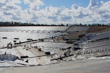Under construction: Santos water storage pond at Leewood