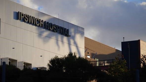 The exterior of Ipswich Hospital