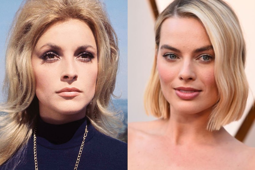 Sharon Tate and Margot Robbie composite image.