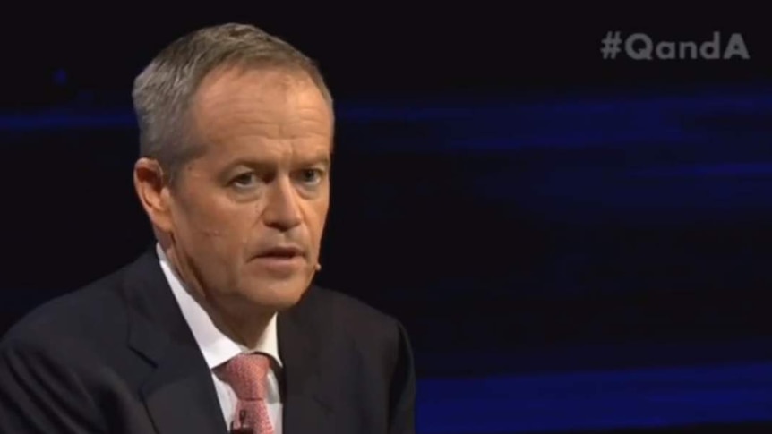 Bill Shorten appears on Q&A on May 6, 2019.