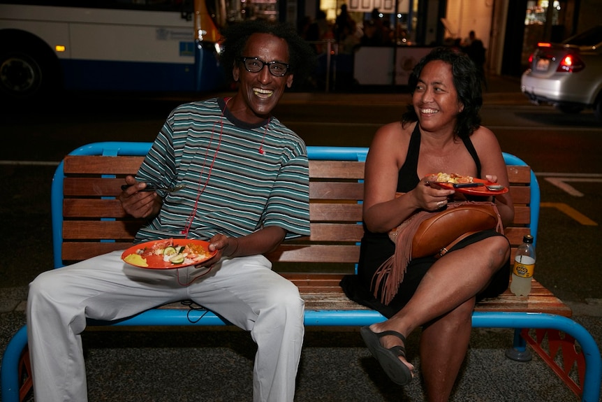 Mike, originally from Sudan, moved to Brisbane from Tasmania and comes some Friday nights to meet new people.