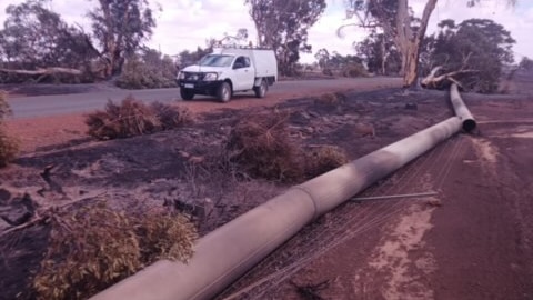 a damaged water pipe