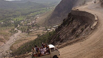 Mountain road near Malakand, North West Frontier Province, Pakistan