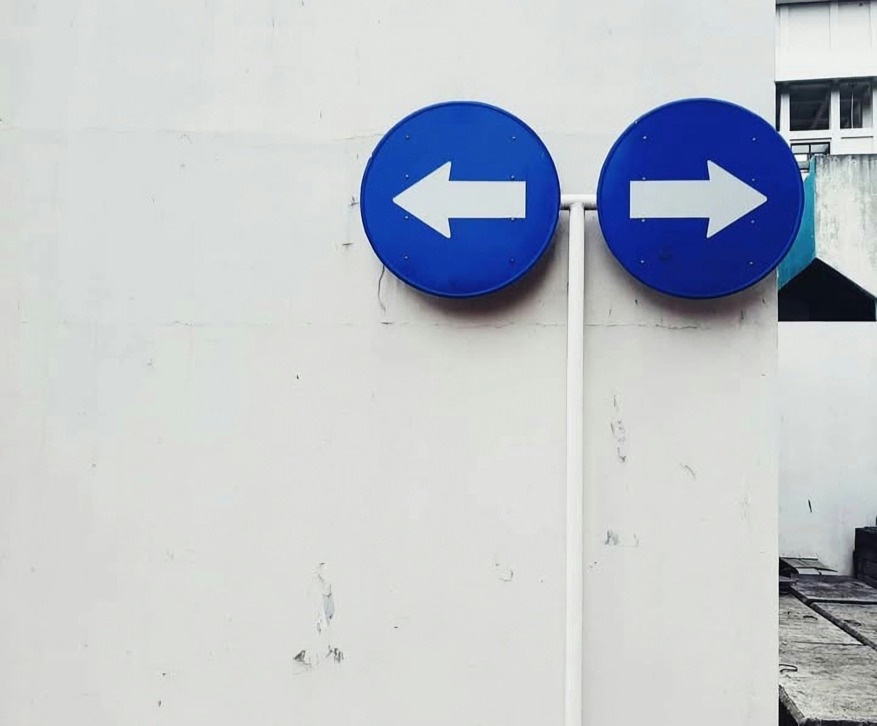 Arrows facing different directions, suggesting a choice to be made