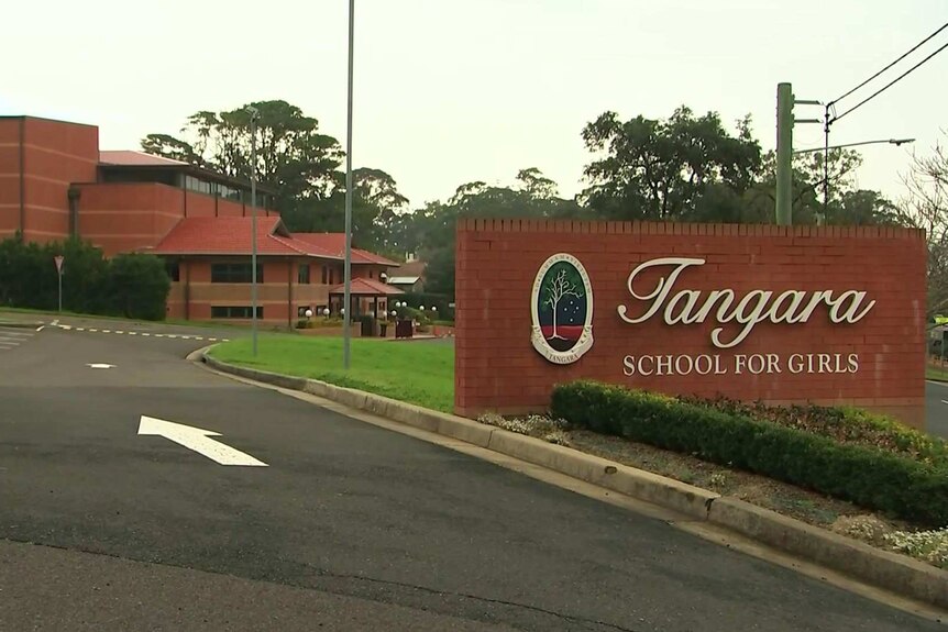 The exterior buildings of a school with a sign that reads: Tangara Schools for Girls