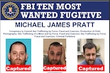 Man on FBI's ten most wanted fugitive list poster.
