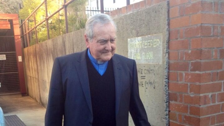 Former Maitland Newcastle Catholic bishop Michael Malone at the Commission of inquiry in Newcastle