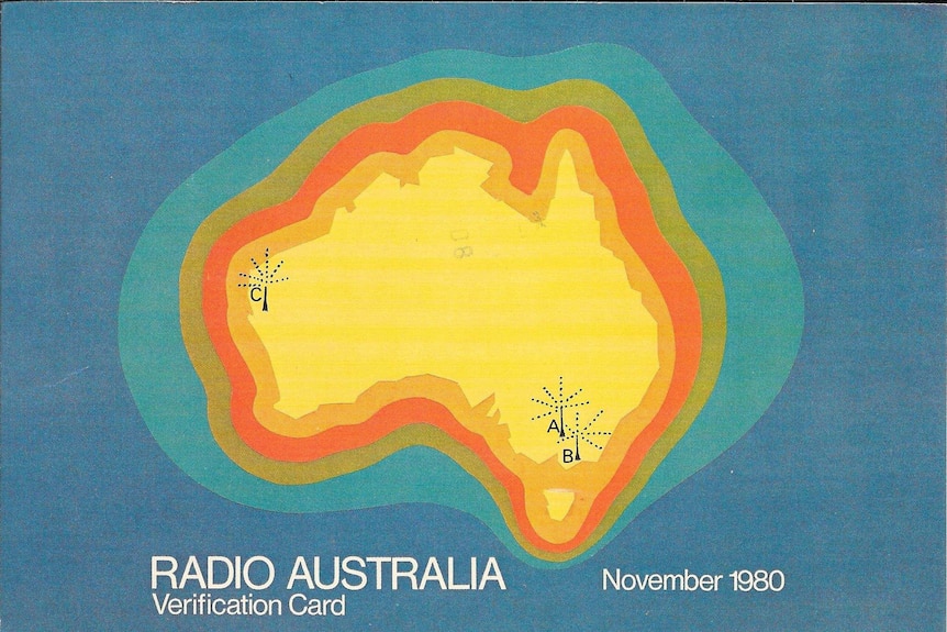 Mr De Reus' QSL card from 1980