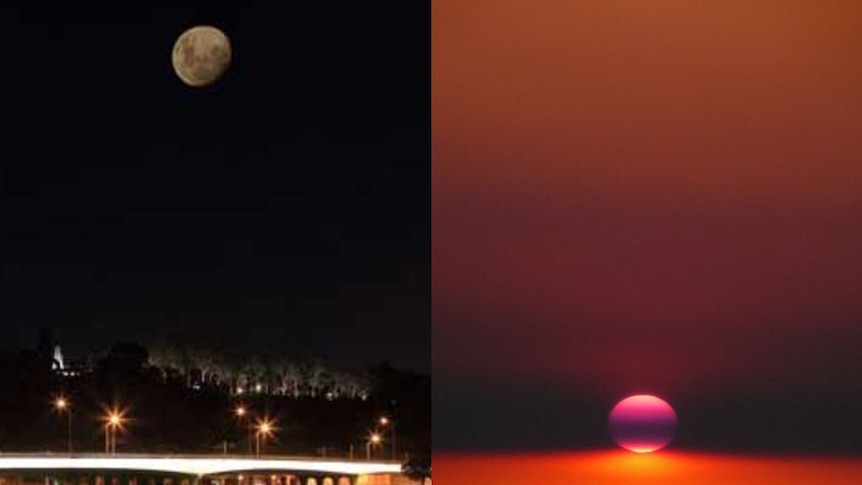 Moon rise and sunset to coincide in Perth on October 27, 2015.