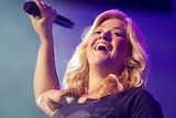 Singer Kelly Clarkson performs in Arkansas.