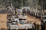 Israeli tanks gather near Gaza