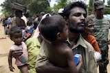 Sri Lankan civilians flee area held by Tamil Tigers