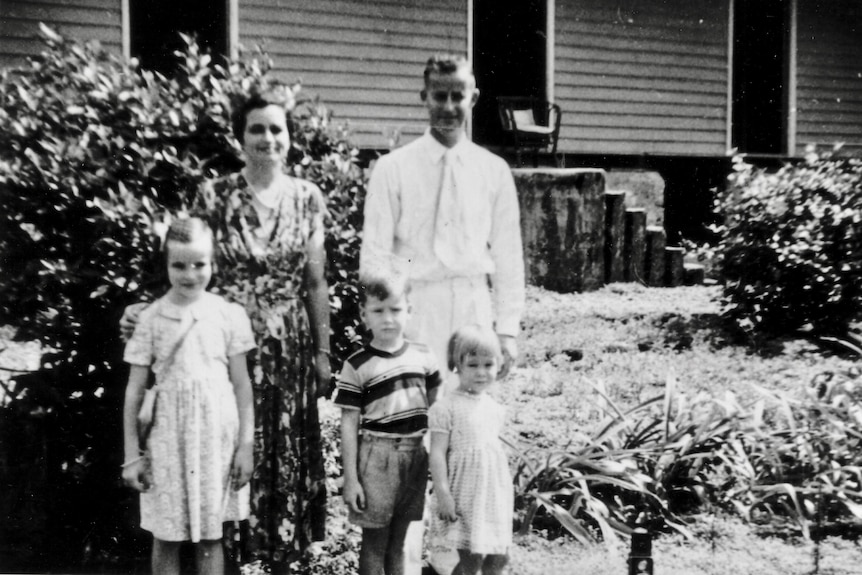 Family portrait in the garden 