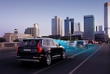 An artist's impression of an autonomous driving feature in the Volvo XC90.