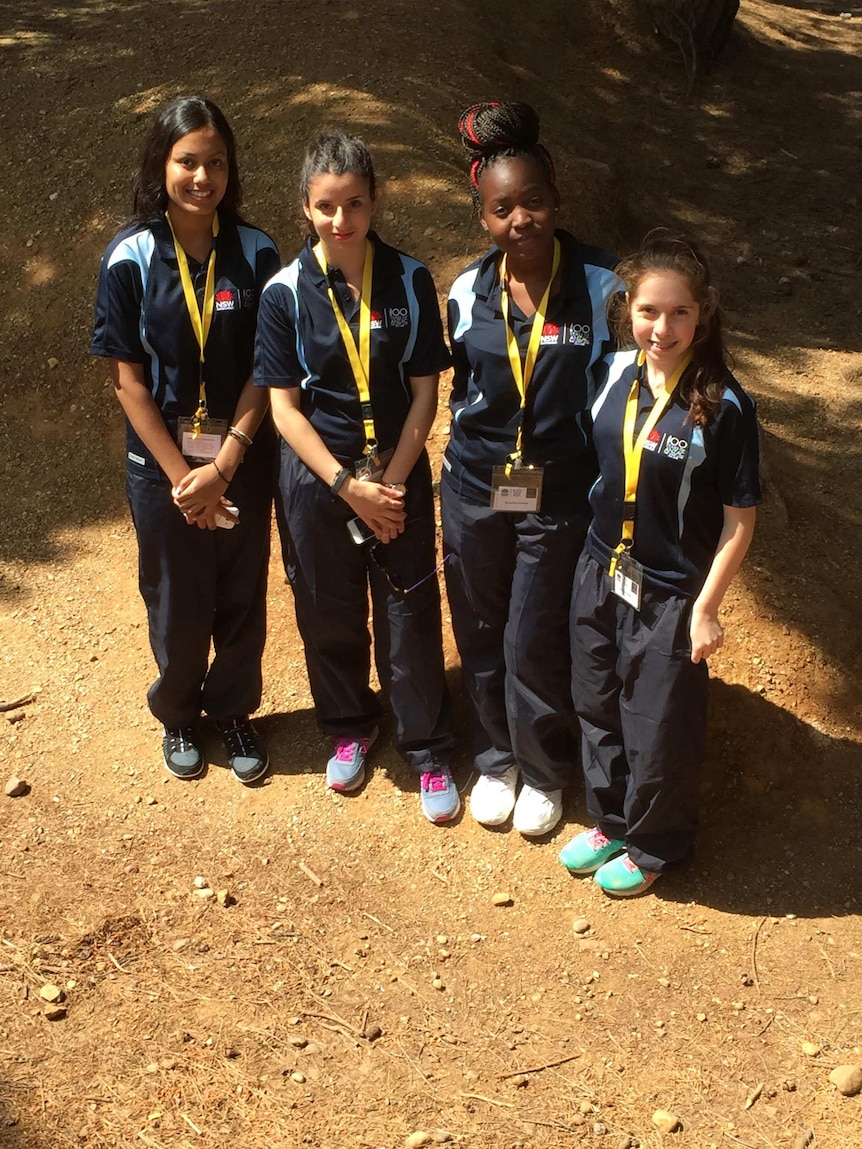 Delany College students in a trench at Lone Pine