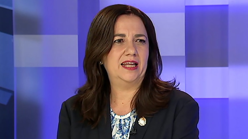 Premier Annastacia Palaszczuk interviewed on ABC TV news