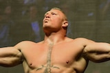 Brock Lesnar flexes