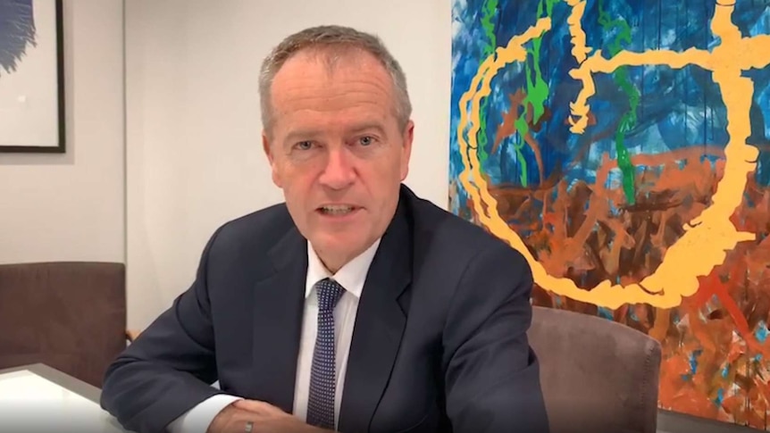 Labor leader Bill Shorten appears on a video published on the Chinese social media platform WeChat.