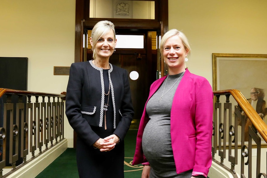 Speaker Elise Archer (left) initiated the change ahead of Rebecca White's first baby.