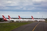 Grounded Qantas planes