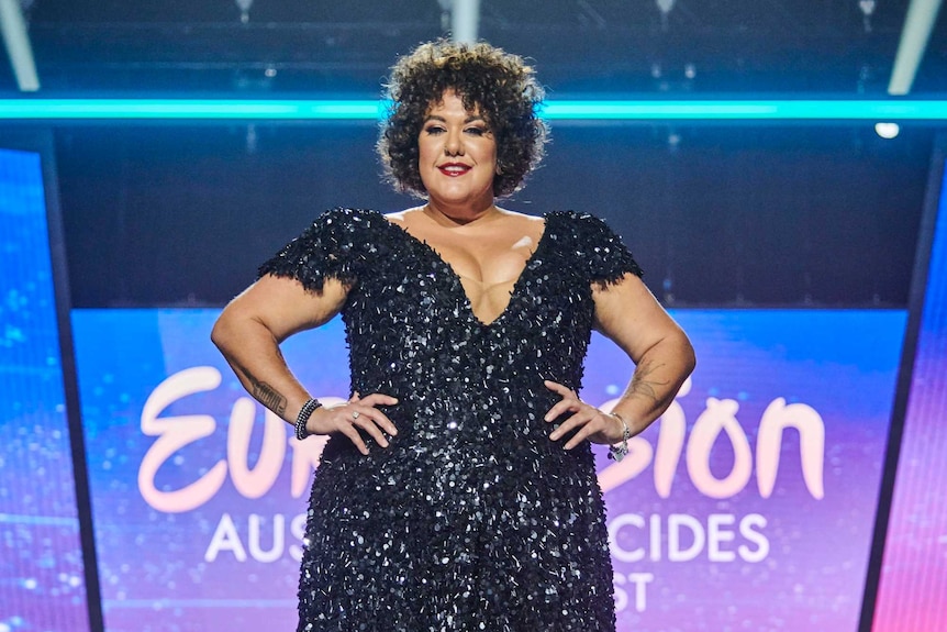 Casey Donovan on stage at Eurovision Australia Decides.