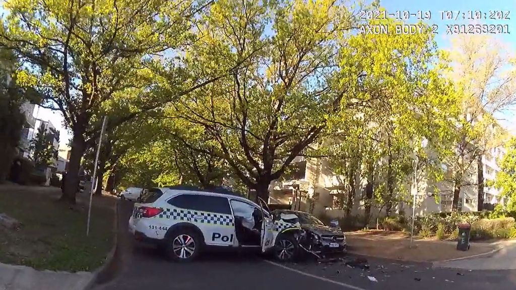 Bodycam Footage Of Drug Driving Crash With ACT Police - ABC News