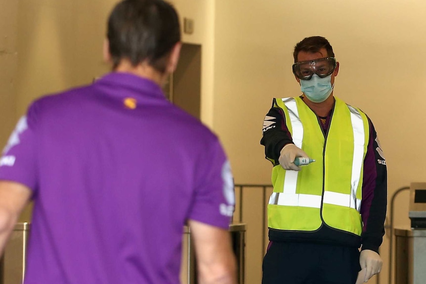 Melbourne Storm coach Craig Bellamy is directed to be screened on arrival at AAMI Park.