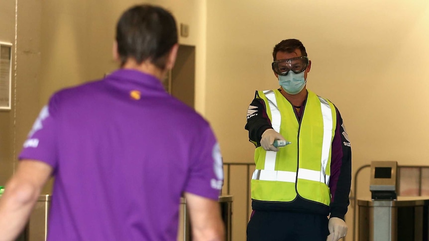 Melbourne Storm coach Craig Bellamy is directed to be screened on arrival at AAMI Park.