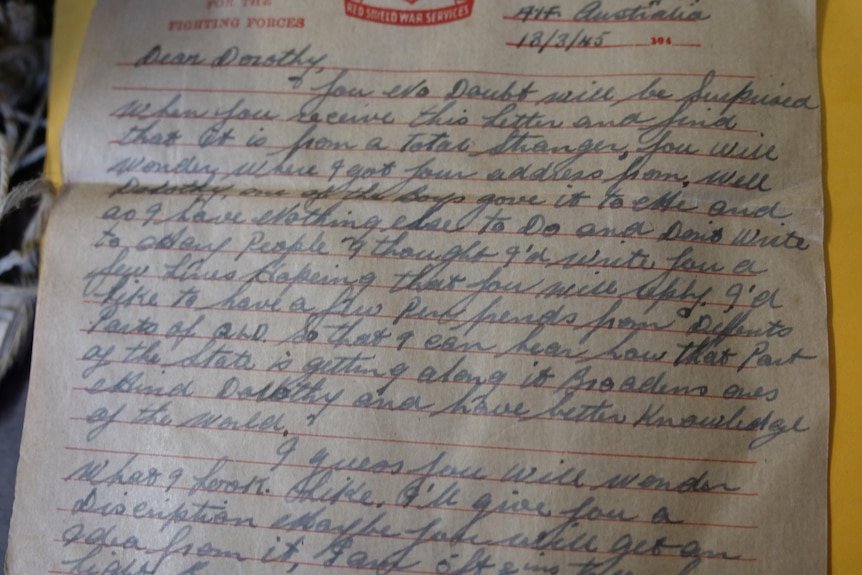 an old letter with cursive handwriting